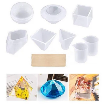 

16Pcs/ Set Water Drop Silicone Molds For Forms Crystal Bracelet Pendant Sphere Cone Body Jewelry Mould Casting Jewelry Tools New
