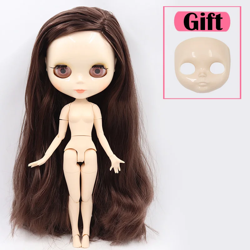ICY Blyth Кукла № 2 глянцевое лицо белая кожа сустава тела 1/6 BJD Специальная цена 1/4 BJD, Pullip, Jerryberry, Licca игрушка подарок - Цвет: doll face