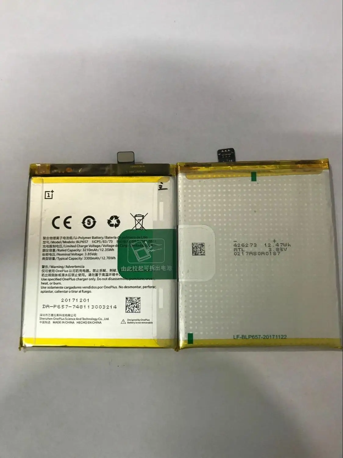 

2019 Original 100% Original BLP657 Battery BLP-657 BLP 657 For OnePlus Six 1+ One plus 6 3300mAh High Capacity Replacement