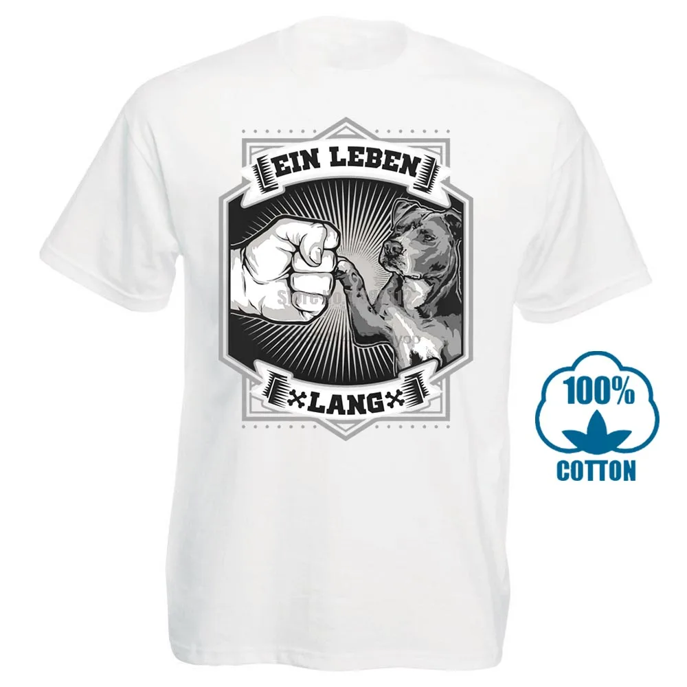 Белый Футболка американский стаффордширский терьер Шварц Размеры s m l Xl Xxl 3Xl футболка с принтом короткий рукав Повседневная О образным вырезом хлопок - Цвет: Белый