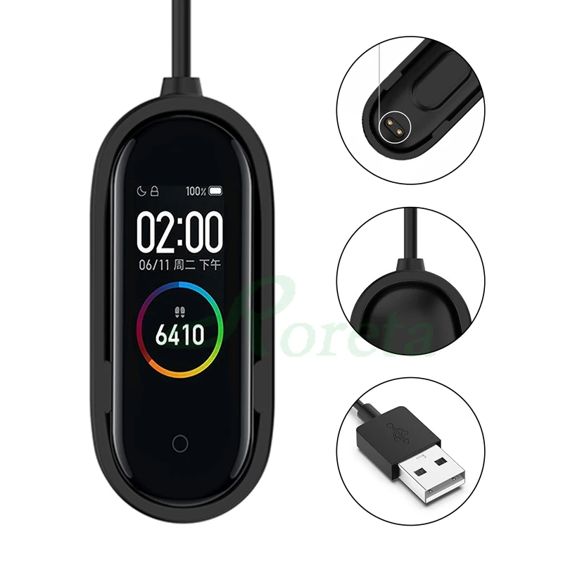 USB кабель Roreta для зарядки умных часов Xiaomi Mi Band 3/4/5 быстрой