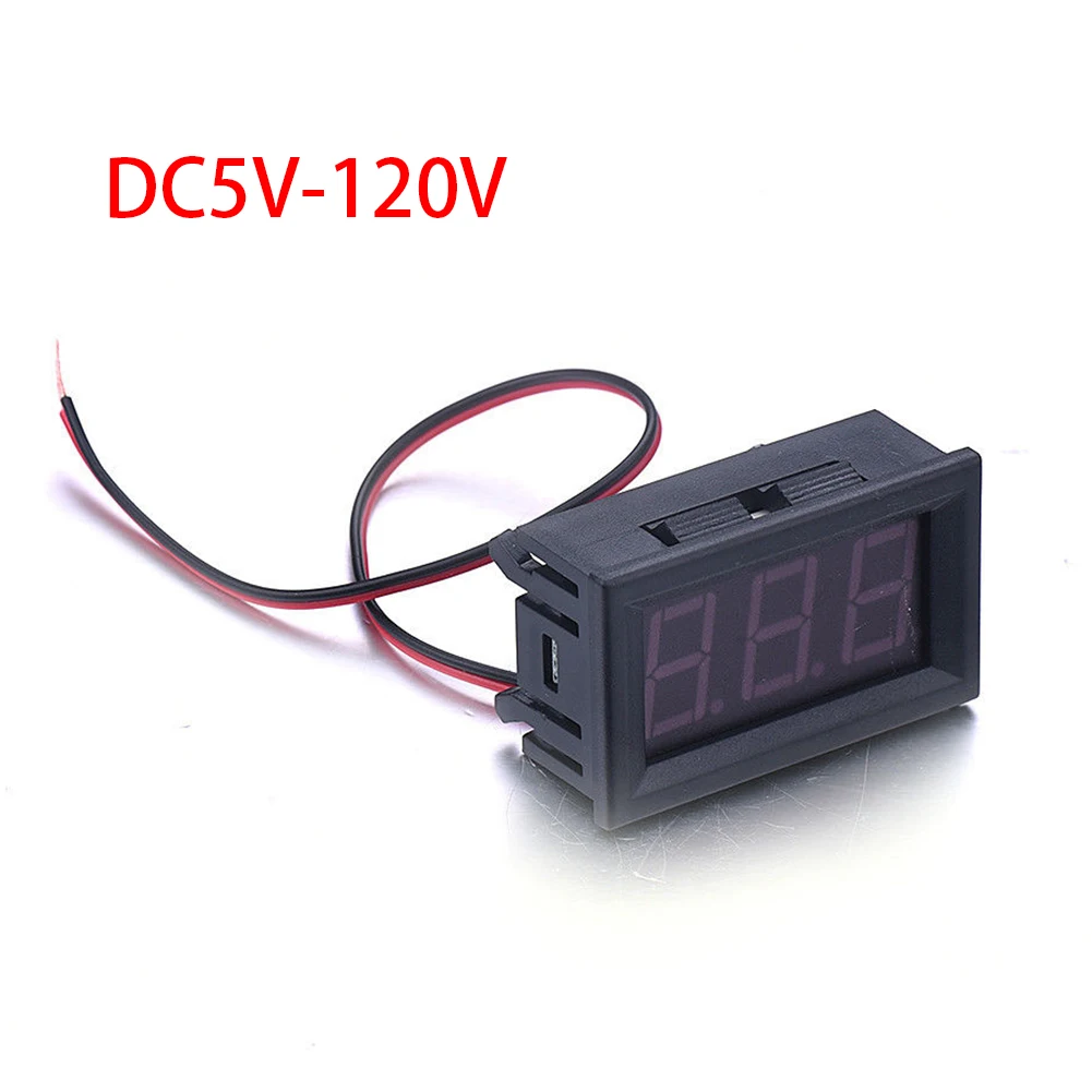 DC5V-120V Цифровой вольтметр светодиодный дисплей Панель 2 Провода вольтметр