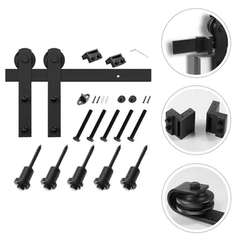 

1 Set Barn Door Track Durable Single Door Prime Accessory for Barn Door