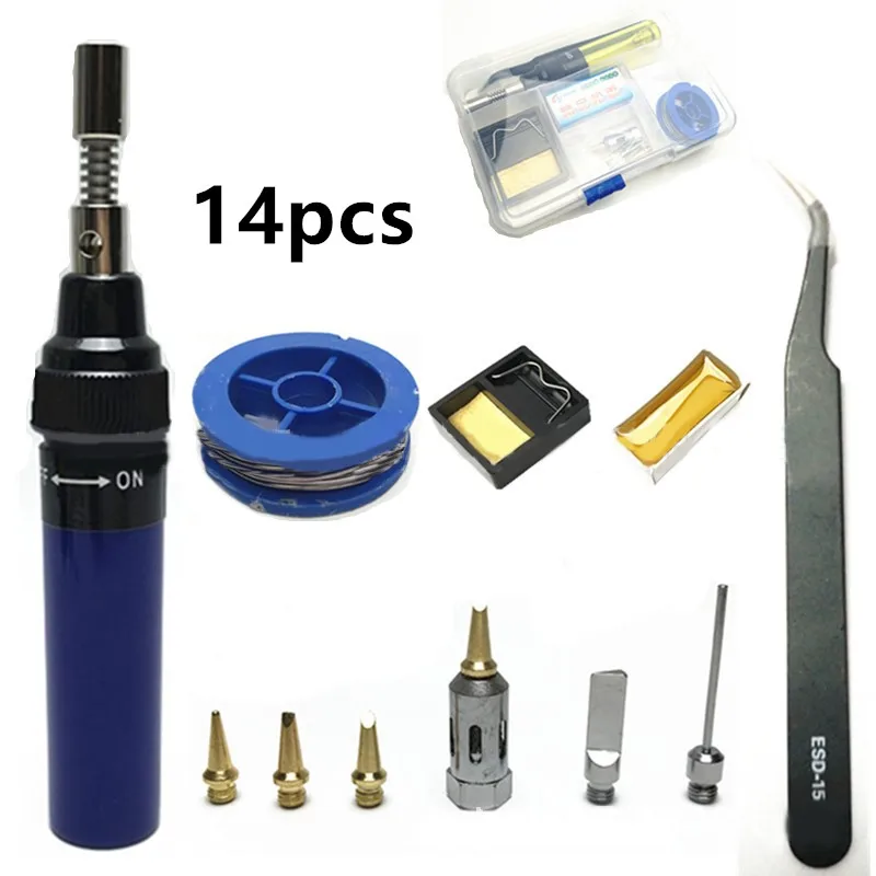 1300 Celsius Butane Gas Welding Soldering Irons Welding Pen Burner Blow Gas Soldering Iron Cordless Butane Tip Tool