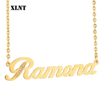 XLNT Ramona-Collar Personalizado con nombre para mujer, Gargantilla, joyas personalizadas, regalo