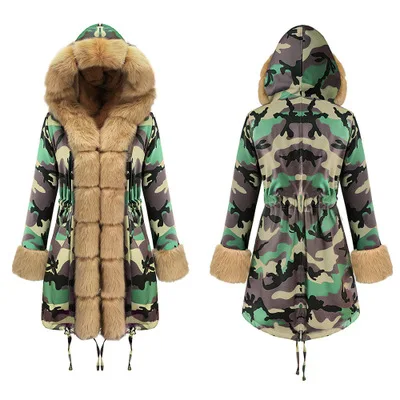 army green 3 Зимняя парка с капюшоном, пальто для женщин, Серый Армейский зеленый, плюс размер, свободные топы, куртка 19, новая модная длинная теплая одежда с длинным рукавом LR652 - Цвет: army green 3
