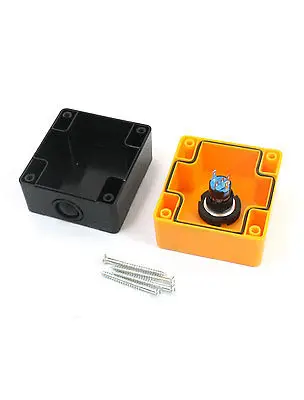 AC 220V 5A SPDT 1NO 1NC самоблокирующаяся синяя световая кнопка включения станции управления