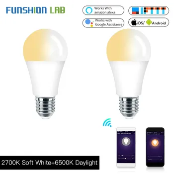 

WiFi Smart Light Bulb LED Lamp 60W equivalent Smart Life/Tuya APP Remote Control Works with Alexa Echo Google E27 E26 7W