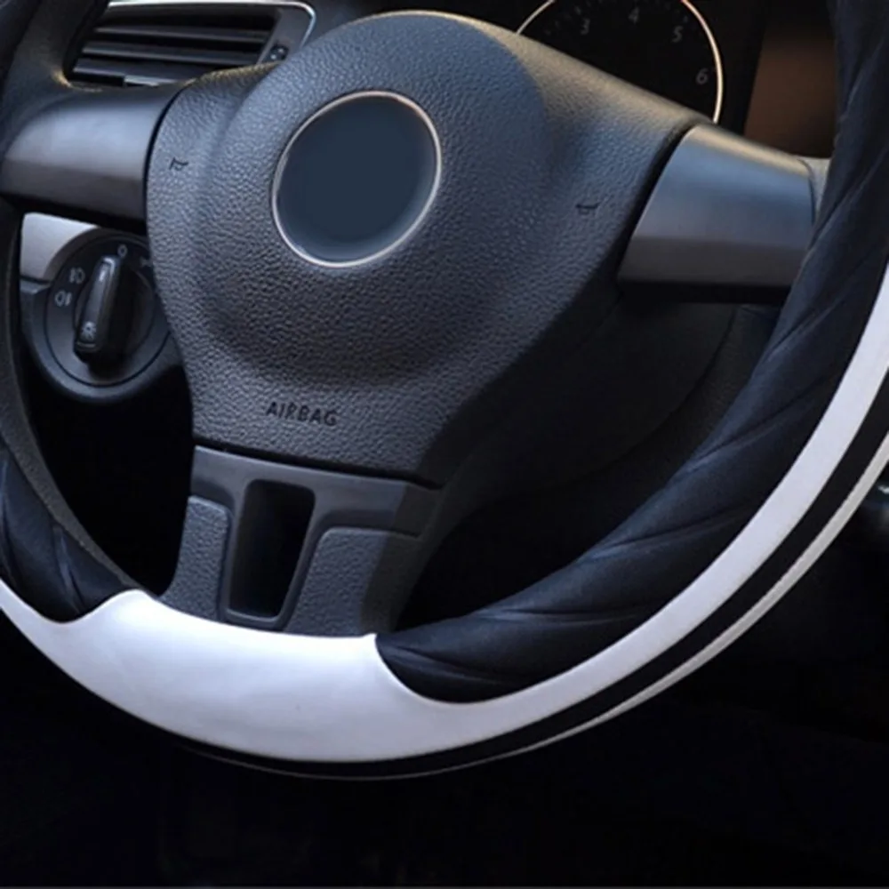 38 см Универсальный Авто Кожаный руль покрытие для интерьера автомобильные чехлы нескользящий держатель протектор ML28