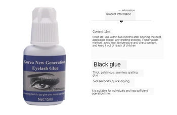 

15ml Eyelash Glue 1-3 Seconds Fast Drying Eyelashes Extension Glue Pro Lash Glue Black Adhesive Retention Long Last Makeup Tool