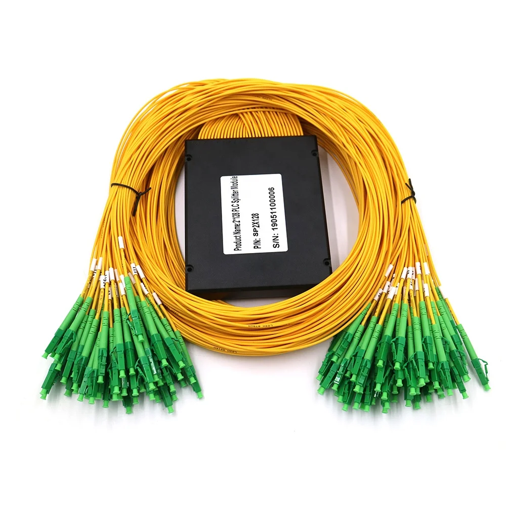 Волоконно-оптическое оборудование ABS модуль 2,0 мм PLC сплиттер LC 2x128 порт оптического волокна LSZH G657A1 PLC сплиттер