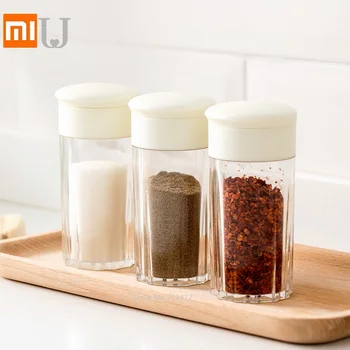 

JordanJudy Floured Seasoning Bottle Condiment bottles Pepper bottle Sugar bottle BBQ salt shaker kitchen Packing bottle