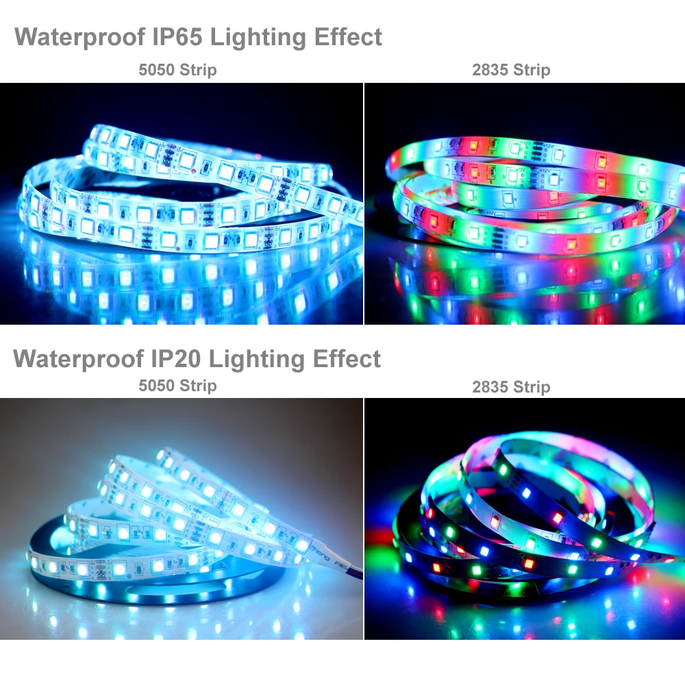 Светодиодная лента водонепроницаемая 60 светодиодов/м 5 м 5050 2835 3528 SMD 12
