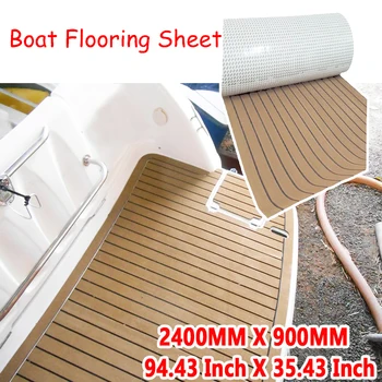 

900x2400x5mm EVA Foam Imitated Teak Boat Deck Mat Brown Yacht Flooring Anti Skid Mat Recreational Vehicle Pad