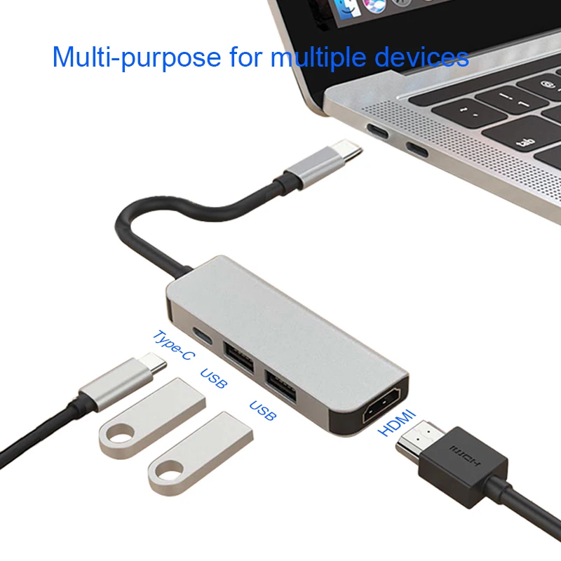 Basix USB-C концентратор Тип C на HDMI 4K док-станция USB 3,0 адаптер зарядки PD Порты и разъёмы для MacBook Pro samsung Galaxy S8 huawei P20 Usb C концентратор USB