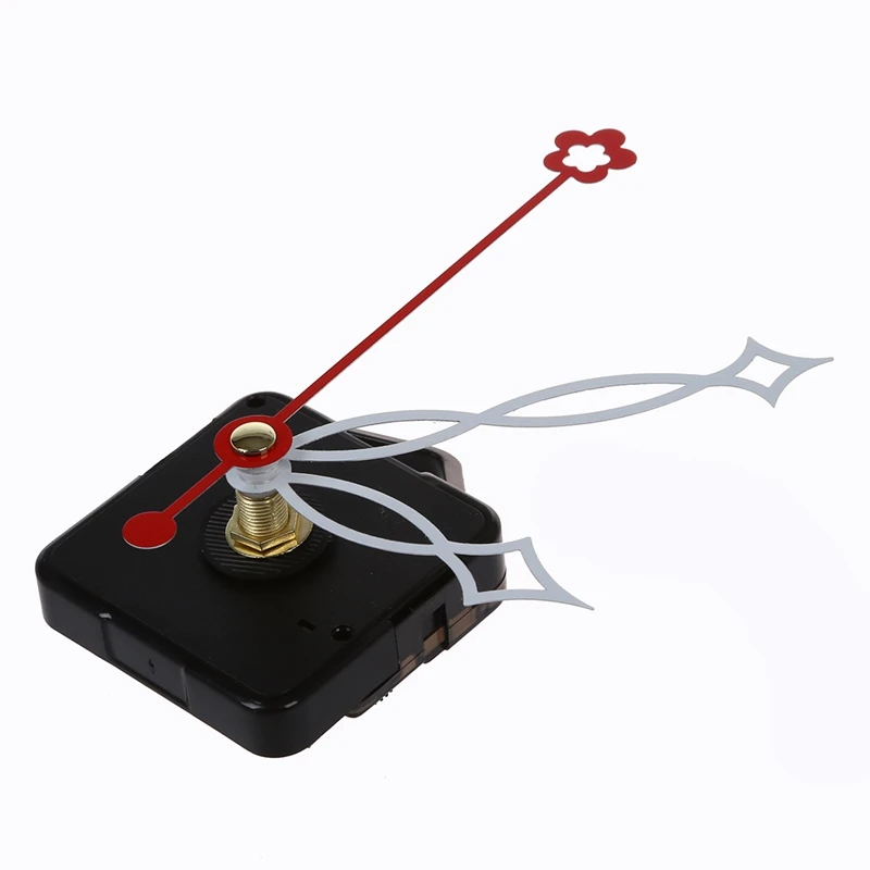 Clock Movement Mechanism with White Hour Minute Red Second Hand DIY Tools Set