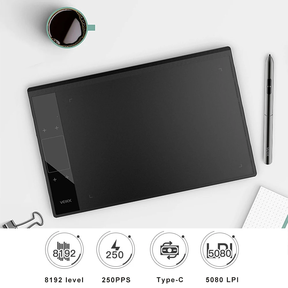 Аниме графический планшет для рисования и игры OSU 10*6 дюймов 5080DPI 250PPS цифровая