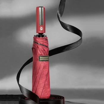 

Large Umbrella Rain Women Fully Automatic Umbrella 10 Ribs Strong Windproof Anti Uv Black Coating Sun Golf Umbrellas Upf50+ Sy75