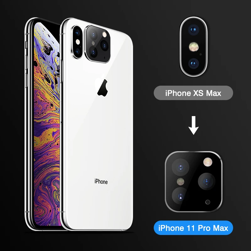 Для iPhone X XS секундная замена на 11 Pro MAX задняя крышка для объектива камеры 11 Pro MAX задняя крышка из титанового сплава для камеры Защитная крышка