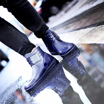 

Four Season Short Rain Boots Men's Non-slip Waterproof Shoes Rubber Boots Fashion Zapatos De Hombre Man Ankle Boots Botas