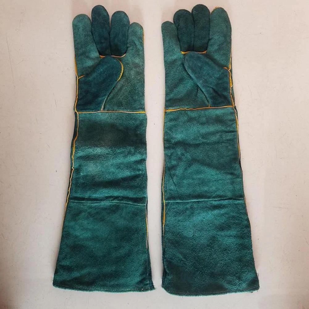 Glorystar Kulit Bengkel Las Sarung Tangan Tebal 60cm Diperpanjang Dua Lapisan Kulit Sapi Sarung Tangan Wear Resistant Tahan Panas Sarung Tangan Taman Sarung Tangan Aliexpress