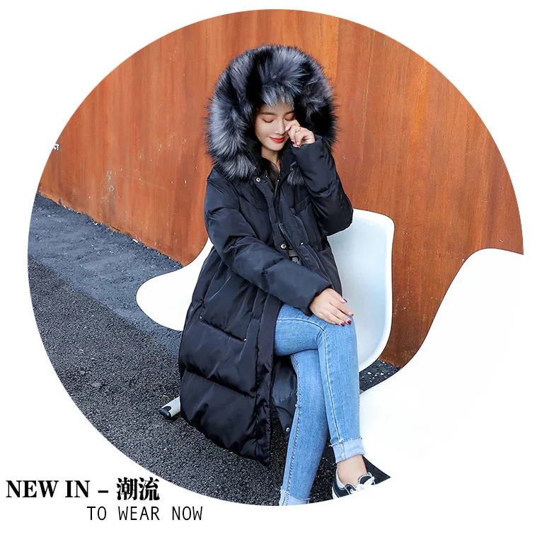 Warm Down Jacket Winter Parker Women Winter Coat Women Cotton Quilted Coat Winter Jacket Women Long Coat With Fur Collar Coats