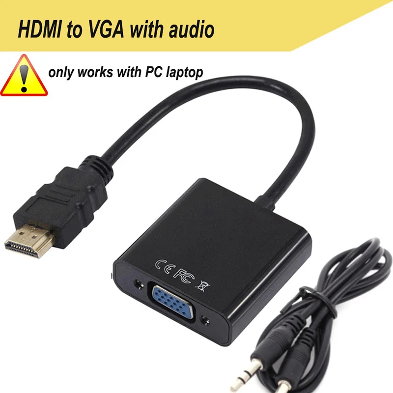 HDMI к VGA с аудио конвертер кабель адаптер мужчин и женщин для ПК ноутбук DVD к VGA монитор проектор