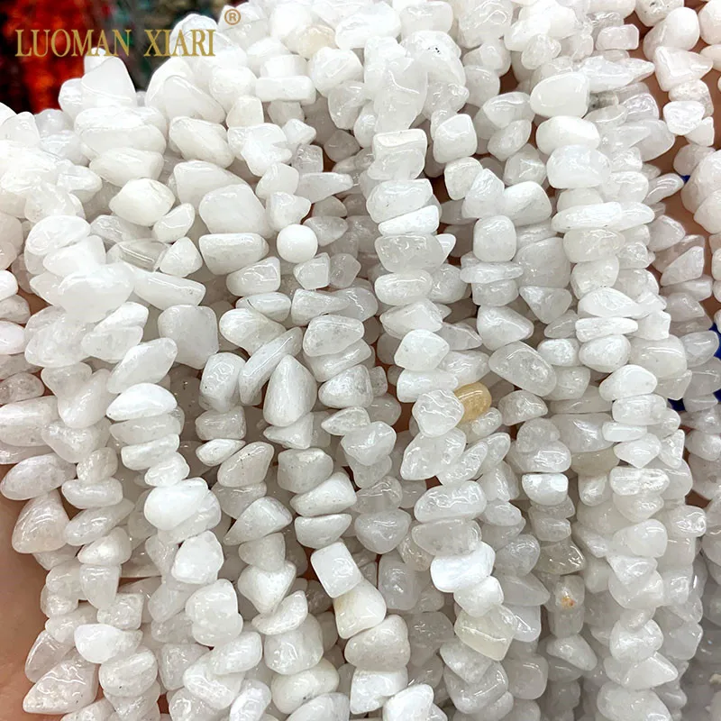 white jade 2 шт натуральные камни разного размера бусины Агаты Кристалл малахитов аметистов для самостоятельного изготовления ювелирных изделий браслет ожерелье 5-8 мм - Цвет: white jade