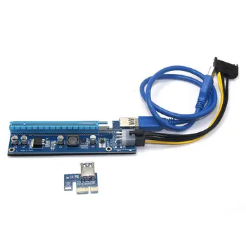 

Pci-E1X To 16X Extension Cable Graphics Adapter Cable 6Pindc-Dc Usb3.0 Graphics Card Extension Cable Adapter Card