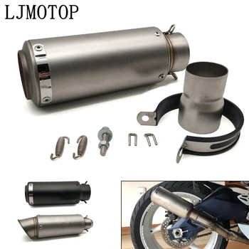 

51mm 60mm motorcycle universal exhaust pipe Muffler Exhaust For Honda CBF1000 CB600F CBF600 Black SpiRit PCX 125 150 CBR600F
