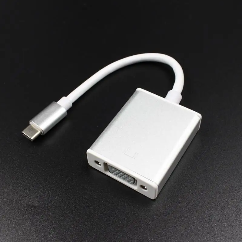 

GloryStar USB 3.1 Type C to VGA Adapter USB-C Male to VGA 1080p Female Converter