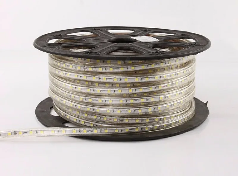 Fanlive 100 м Водонепроницаемый Ac 110 V 220 V 5050 гибкие Smd Рубан Rgb светодио дный полосы света 60 светодио дный s/m 14,4 Вт/м светодио дный Строка освещения