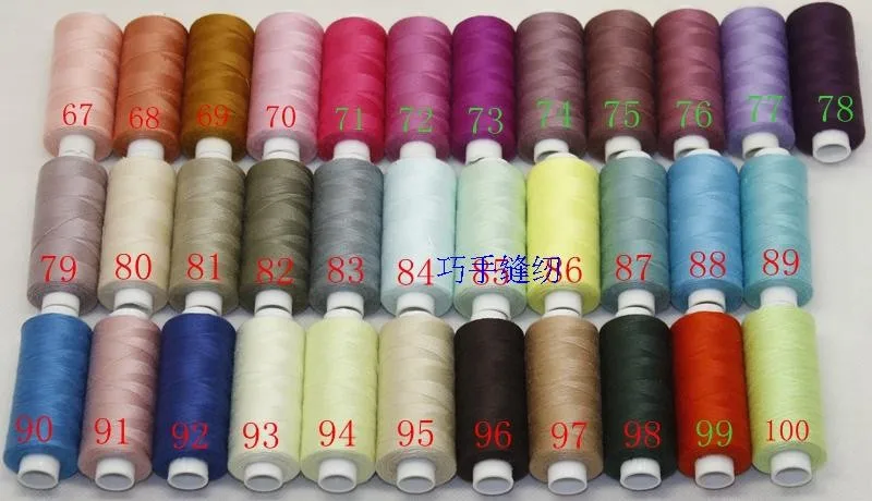 Sewing Machine Line 402 Polyester Sewing Thread Mixed Colors Randon 10PCS/set All Purpose Sewing Threads Cones Set