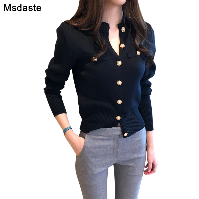 Осенний вязаный женский свитер кардиган свитера Топ Зимний корейский стиль