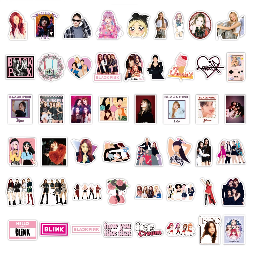10/30/50PCS Korean Kpop Star Girl Group Stickers Laptop Car Guitar Luggage Skateboard Waterproof Graffiti Sticker Decal Kid Toy