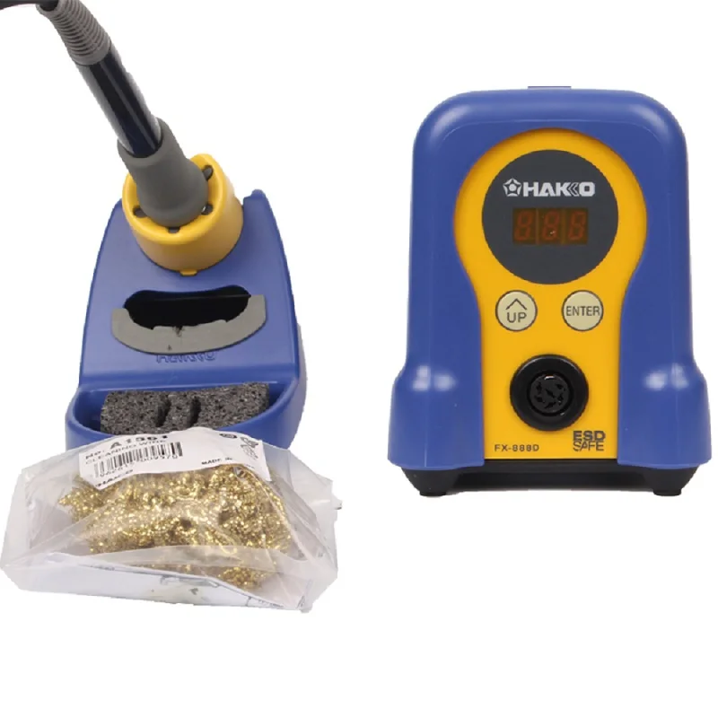 PHONEFIX HAKKO FX-888D ESD Безопасный светодиодный дисплей Цифровая паяльная станция 70 Вт Регулируемая температура для телефона материнская плата, пайка