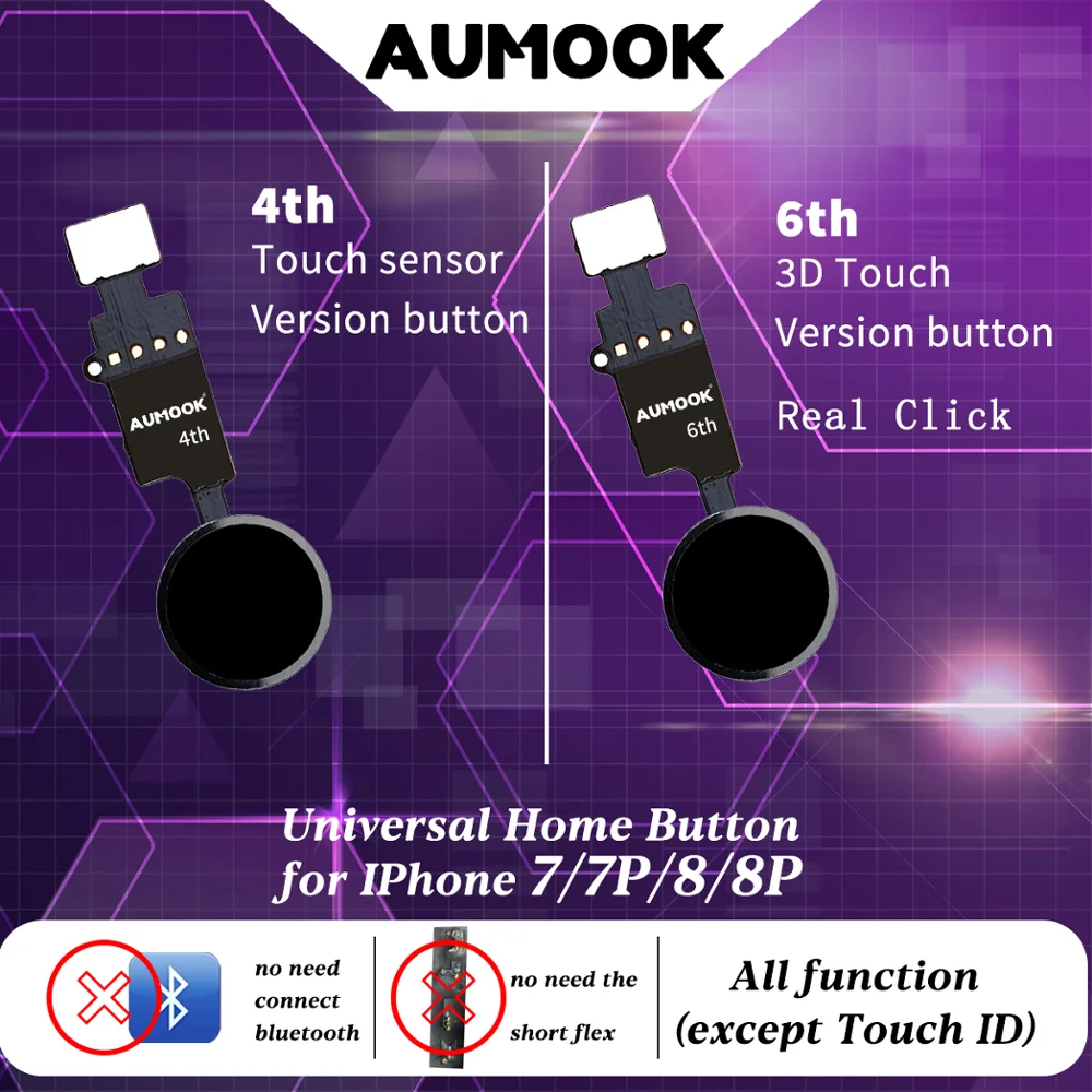 Универсальная сенсорная кнопка возврата AUMOOK 6th для iPhone 7 plus 8 | Мобильные телефоны