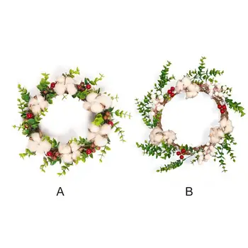 

Christmas Wall Hanging Wreath Garland Decor Xmas Party Door Garland Ornaments Decor For Festive Room Home Party Straw