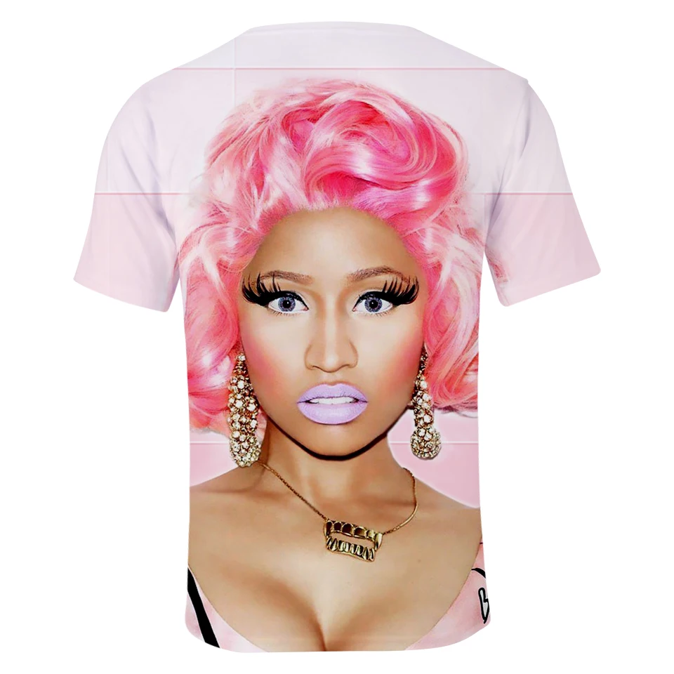 Модная летняя футболка с 3D принтом Nicki Minaj, женские и мужские топы с коротким рукавом, новая футболка с 3D принтом Nicki Minaj, повседневные крутые футболки для девочек