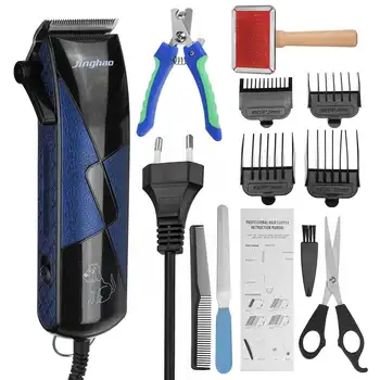 

Electrical Pet Dog Hair Trimmer Shaver 10 In 1 Pet Dog Cat Grooming Clipper Kit 220V Ultra Quiet Grooming Pets Hair Cut Machine