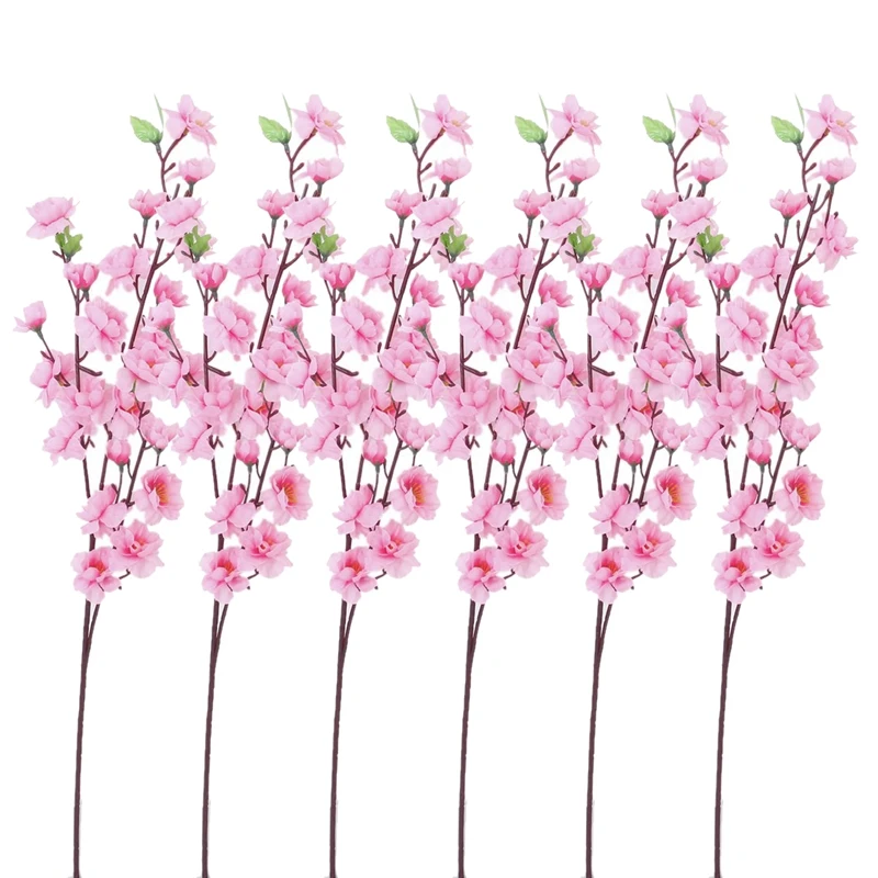 6 искусственных персиковых цветов букеты для дома/офиса Deco-Rose