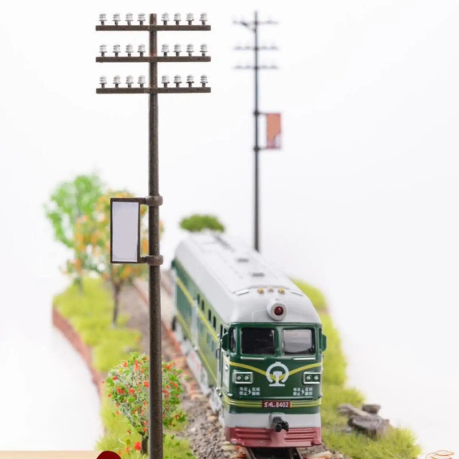 #N/A/a Kits de Construcción de Parque de Trenes de Postes de Servicios Públicos de Escala O de Postes Eléctricos en Miniatura 