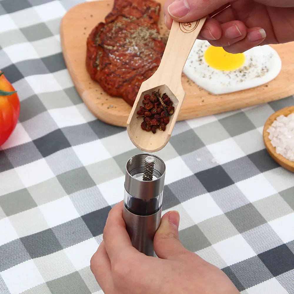 Pepper Grinder Stainless Steel Manual Salt Pepper Mill Grinder Seasoning Grinding For Cooking Restaurants