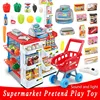 New Big Size Kitchen Set 82cm Height Plastic Pretend Play Toy With Light Kids Kitchen Cooking Supermarket Play Food Cart Toy D76 1