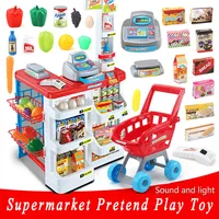 New Big Size Kitchen Set 82cm Height Plastic Pretend Play Toy With Light Kids Kitchen Cooking Supermarket Play Food Cart Toy D76 1