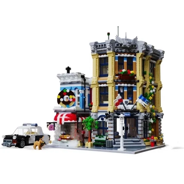 Город МОС уличная серия кирпичный модульный сад центр город полицейский участок