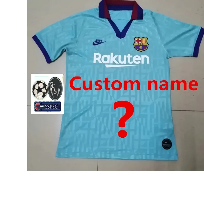 Free plus 5 патчей Barcaed Messi Футбольные Майки 19 20 взрослая футболка Домашняя футболка F. DE JONG GRIEZMANN jewelonaes рубашки - Цвет: shirts