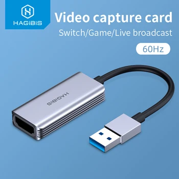 Hagibis Video Capture Card USB 3.0 4K HDMI-compatible Video Game Grabber Record for PS4 Camcorder Switch Live Broadcast Camera 1