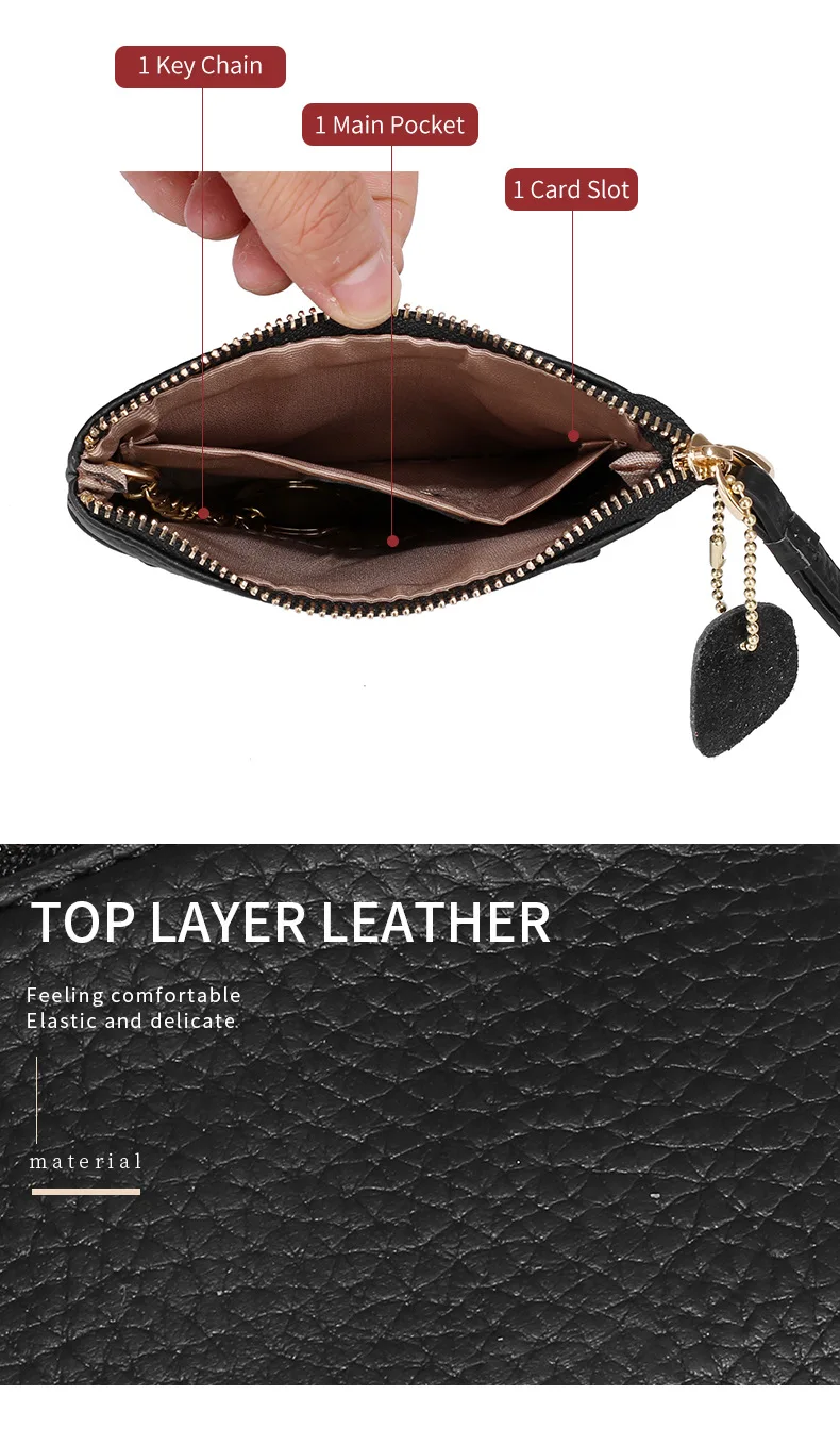 MIYASHOUSE женский милый мультяшный дизайн мини кожаный кошелек маленький кошелек на молнии простой тонкий пакет карт креативный Кошелек для монет брелок