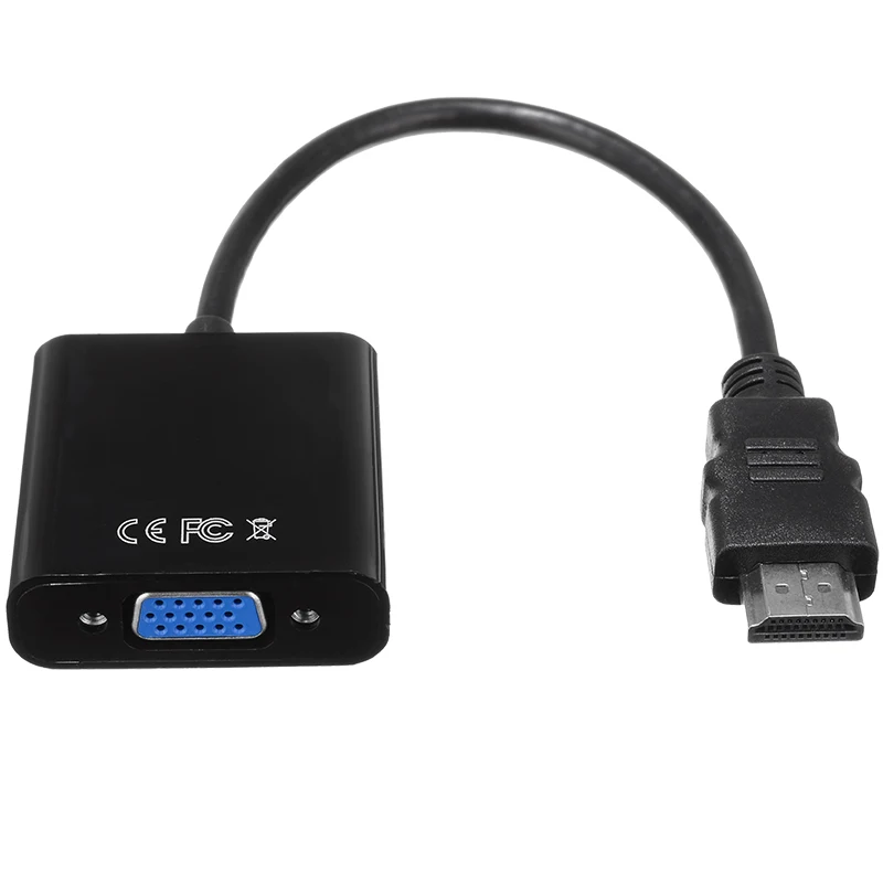 HDMI к VGA Кабель-адаптер HDMI VGA Кабель-конвертер Поддержка 1080P с аудио кабелем для монитора проектора ноутбука ТВ коробка